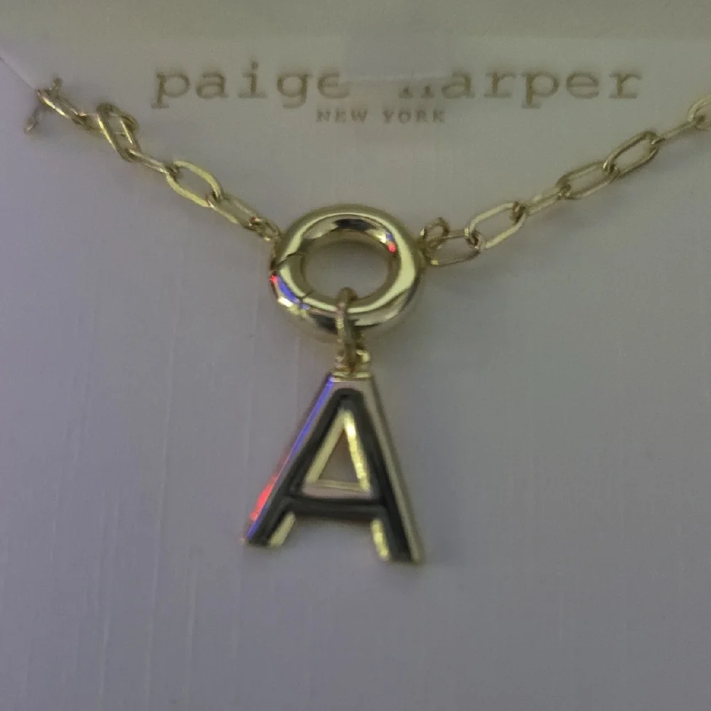 Gold Initial Necklace - Picture 2 of 6